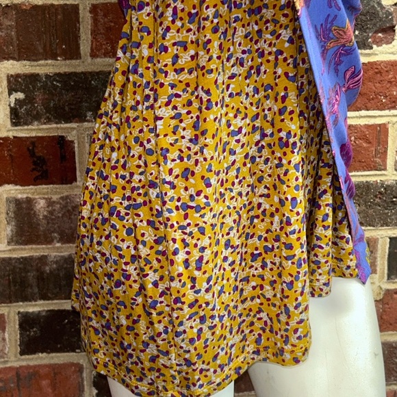 LOGO by Lori Goldstein Purple and Orange Knit Top Set medium M colorful - Picture 4 of 7